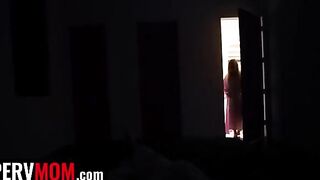 The lucky dude fucked his stepmom’s huge natural tits in the pool