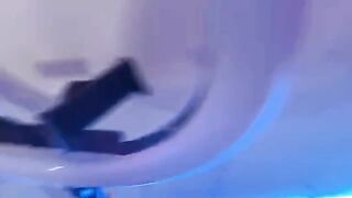 The sexy stepmom washes dishes in her underwear and gets fucked