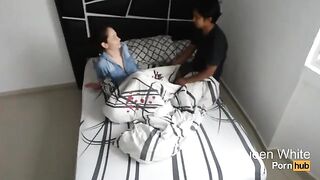 She entered the room of her friends