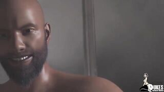 White bitch fucked hard by DILF with BBC in 3D