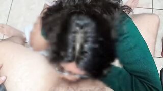 A rich girl gets fucked before going to school. She is a slutty student