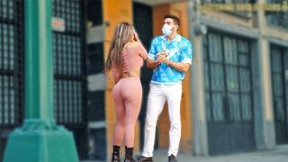 Big booty Latina girl seduced a rich stranger to fuck her