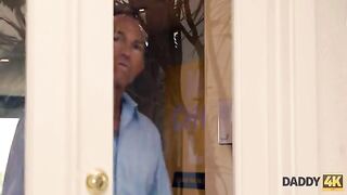 Tricky girl seduced her boyfriend’s dad to fuck her by Daddy4K
