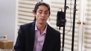 Asian beauty Lulu Chu gets her pussy filled with oil and cum by a skillful photographer