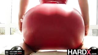 Abella Danger gets her big ass pounded by two cocks in an intense DP session