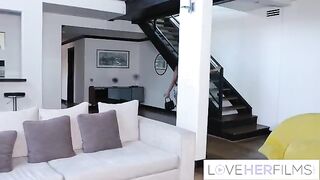 The babysitter is caught stealing and Vanessa Sky gives a footjob