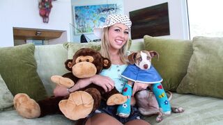 A hot brunette PAWG, Zoey Monroe, gets her asshole gapped by a horny Frenchman