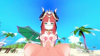 A passionate encounter with a beautiful girl inspired by Genshin Impact's Nilou