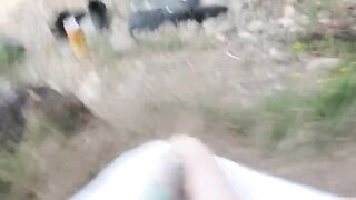 Babe agreed to fuck with a stranger on the beach