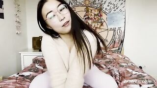 A young and hot Chinese girl was excited to make a homemade video