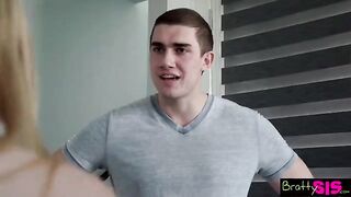 Stepsis proposes to stroke her brother’s cock alongside her
