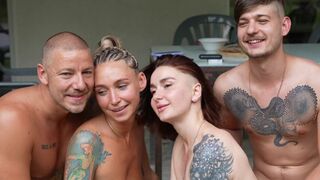 Real amateur foursome sex with OWIAKS & LeoKleo - two couples enjoying each other
