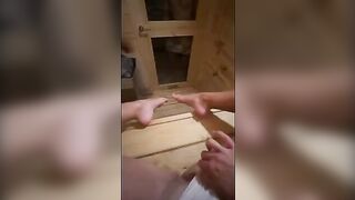 This Italian guy masturbates while in sauna... I went there and sucked his cock until he came
