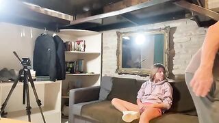 Skinny girl Gina Gerson gets fucked hard by a huge cock at home