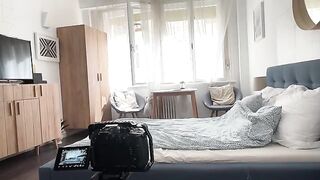 A small girl is being fucked by a skinny guy with passion and intensity