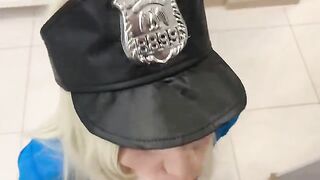 A sexy police girl gets fucked in the apartment by a robber
