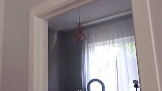 While the husband was buying milk, the wife got fucked by an electrician