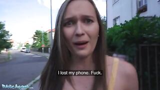 Czech model Stacy Cruz gets fucked in public for cash