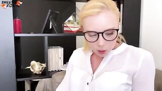 The horny secretary gets fucked hard by her boss in various positions