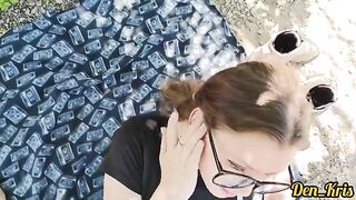 Cute schoolgirl’s face filled with warm cum in this hot compilation
