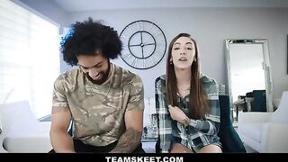 The guy fucks his pretty and sexy girlfriend in various poses
