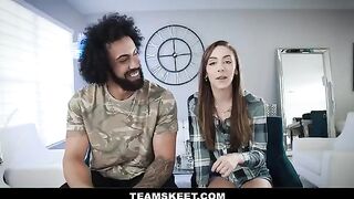 The guy fucks his pretty and sexy girlfriend in various poses