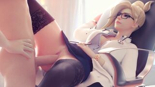 Overwatch Mercy animations with a hot compilation video featuring the character Mercy