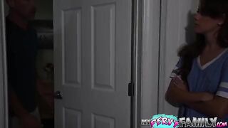 Cute petite teen Selena Love gets fucked by her stepdad hard