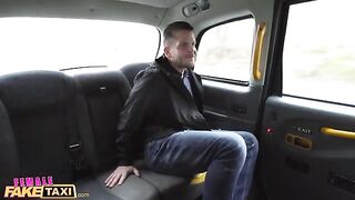 A fake taxi ride with the stunning Lady Gang ends in hard anal sex