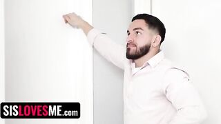 Clever stepsis Vivian Taylor gets pregnant after sex with her stepbrother