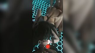 Tifa Lockhart in hot threesome sex action, fucked against the wall in 3D