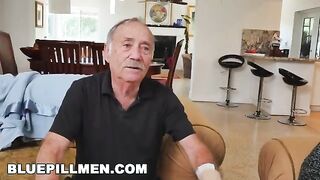 Sydney Sky gets a massive old cock in her pussy in a weird encounter