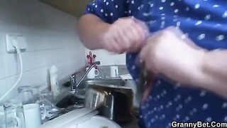 80 years old hot grandma is getting fucked by a young guy