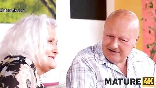 Hot mature seduces a guy and fucks in front of her husband
