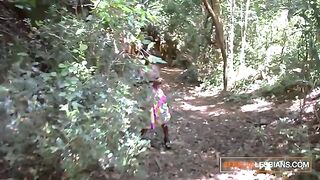 African girls in a steamy lesbian homemade video