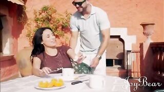 Anissa Kate is enjoying a passionate holiday with a well-endowed guy