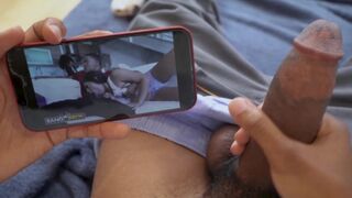 Lil D rubs one out to his own video starring Julz Gotti, a total meta-fuck