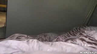 My Caucasian friend's daughter with a huge hairy ass gets fucked on his bed