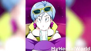 Hentai animation compilation featuring Bulma from Dragon Ball Super with big tits titjob