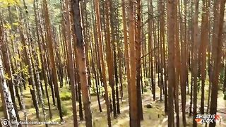 Babe fucked hard in the woods by a guy