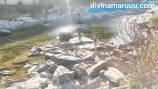 Real couple fucks on the public hills of Cordoba