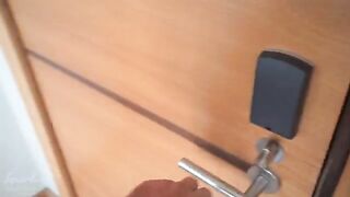 Skinny babe Evie stuck under the couch, got fucked hard
