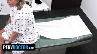 A big assed girl Mimi Monet gets her pussy stuffed with a fat cock in the doctor's office