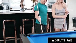 Cute PAWG intern seduces her boss and a friend to fuck her hard on Adult Time