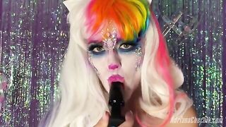 Rainbow dildo opulence with Adriana Chechik in a Halloween treat
