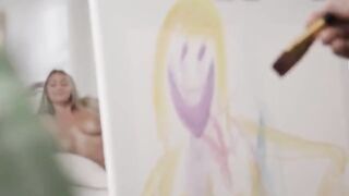 Art teacher fucked two girls, London River and Kayley Gunner, in a steamy session