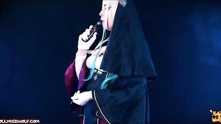 A nun punished me for my lie, using a strap-on in a intense way