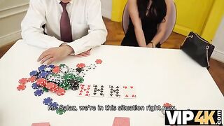 The girl lost a poker game and had to pay with her body