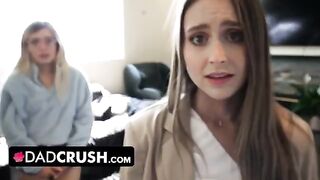 Stepdad teaches his stepdaughters Laney Grey and Minxx Marley a lesson in discipline