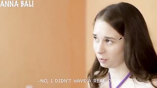 A cute girl had her first experience with a stepdad in a roleplay scenario